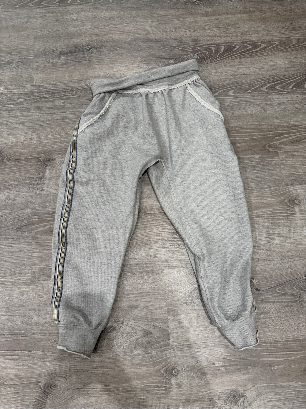 Free People Grey Sweatpants with Side Stripe NWT